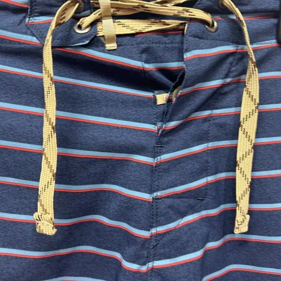 Patagonia Mens Striped Boardshorts With Drawstring & Zip Pocket 34 - Picture 5 of 8